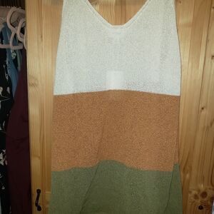 Colorblock Knit Tank Top